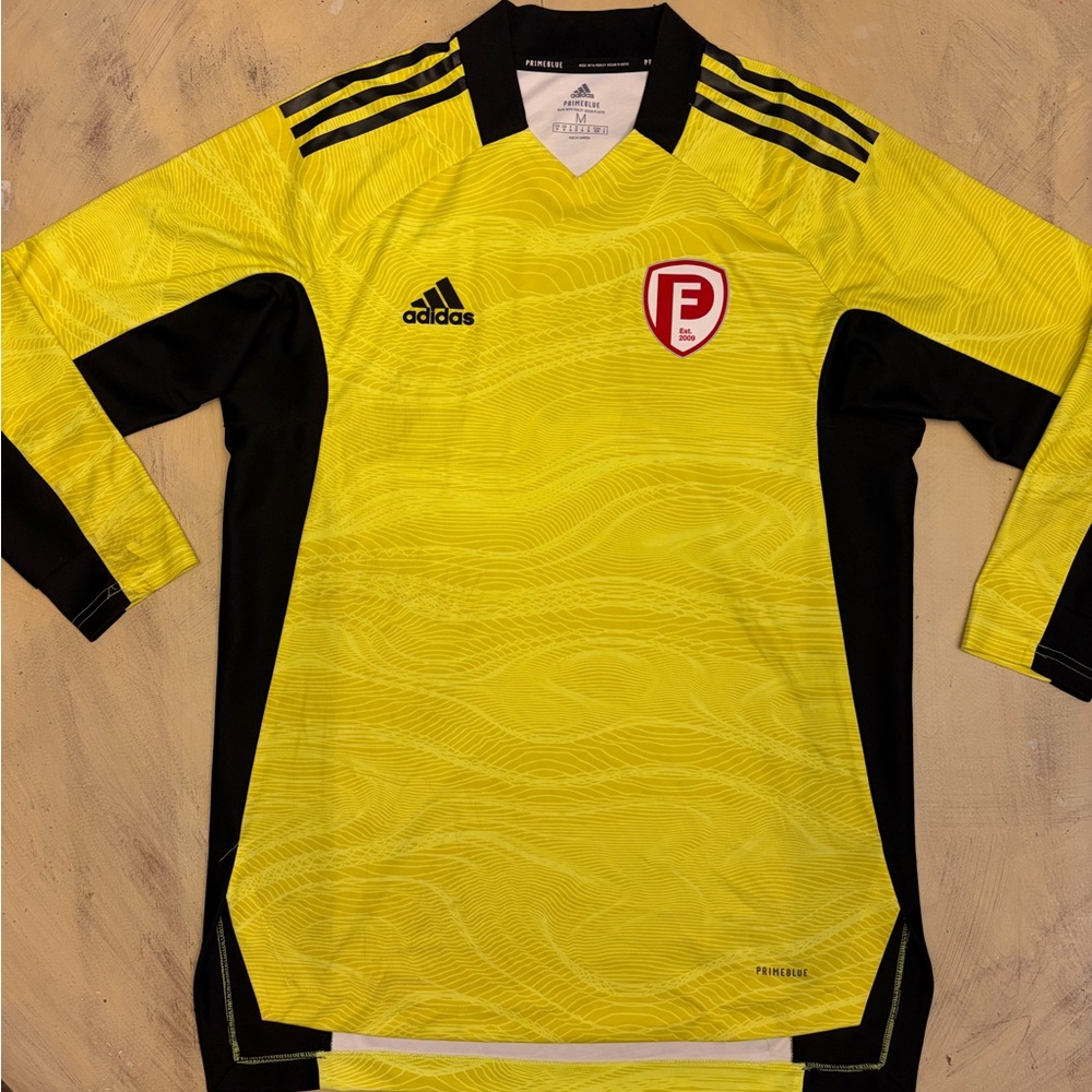 Mens Adidas Primeblue Penn Fusion Acadamy Soccer Jersey Goalie Yellow Size M #1